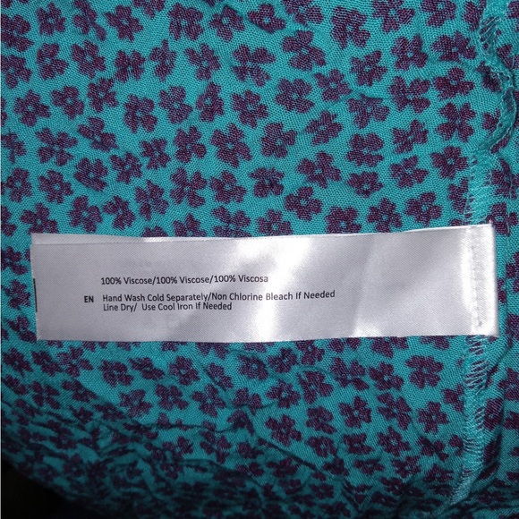 Band of Gypsies Teal and Bergundy Floral Patterned Midi Wrap Dress NWT - Picture 12 of 12